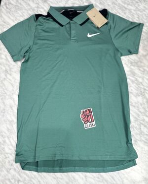 Nike Court Advantage Dri-FIT Tennis Polo tp Green Men's Small FD5317 361 NEW